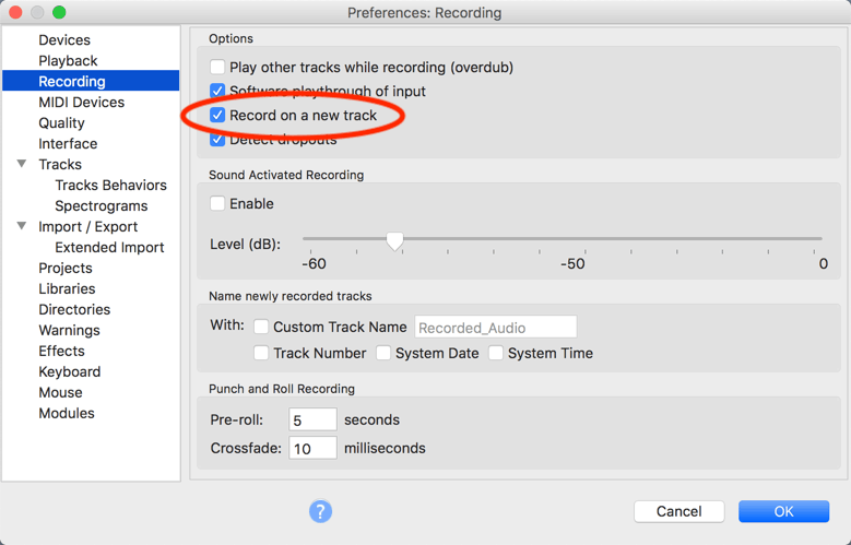 audacity recording for mac
